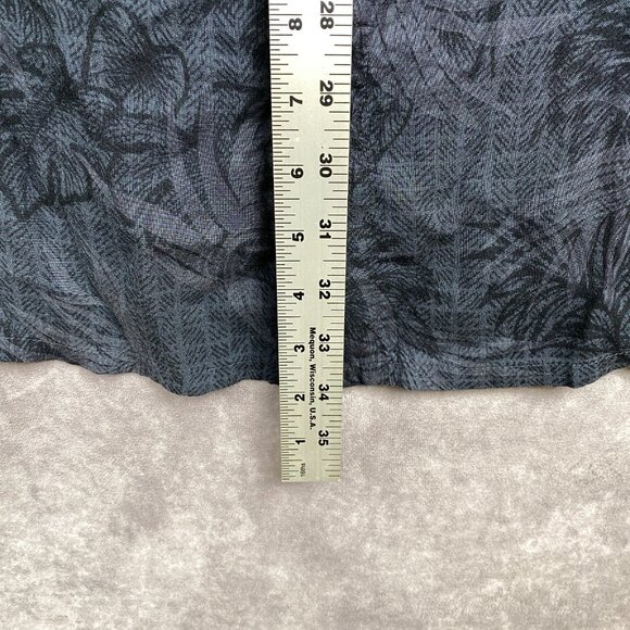 The Foundry Floral Button Shirt Mens 2XL XXL Gray/Charcoal Rayon Hawaiian Camp - Picture 6 of 8